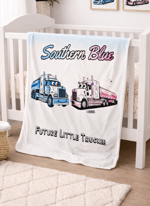 Future Little Truckie Kids Blanket - Southern Blue