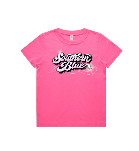 Pink t-shirt with 'Southern Blue' Little Trucker range 
